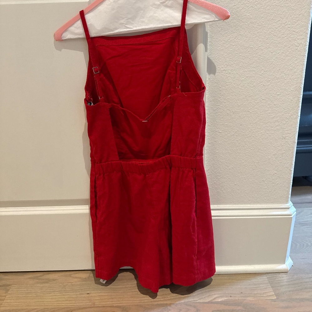 Abercrombie & Fitch Apron Linen Blend Romper- NWT - Picture 6 of 6